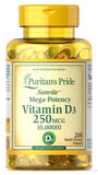 Puritan's Pride Vitamina D3 250 mcg capsulas suaves apoyan la salud inmunologica
