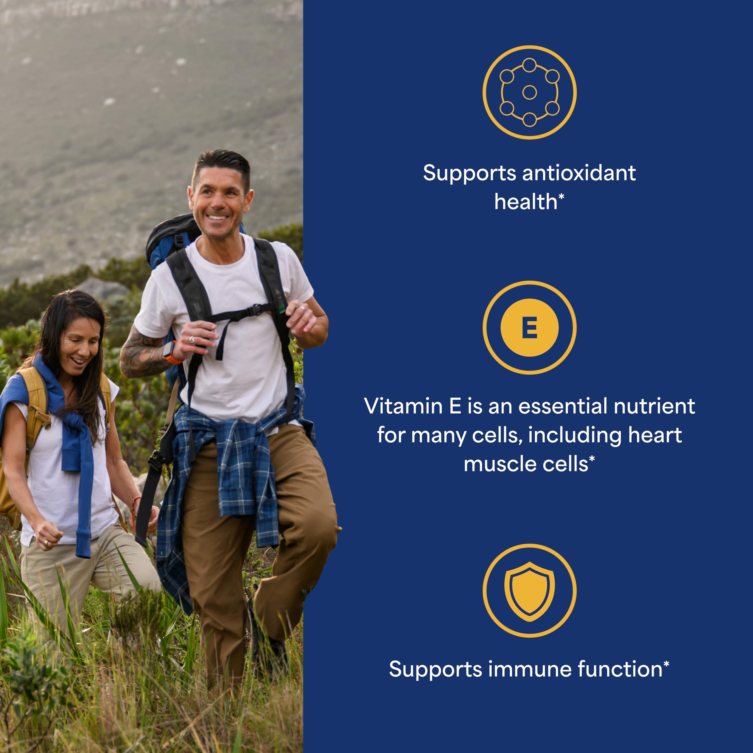 Puritan's Pride Vitamina E 450 mg, etiqueta detallada con información clara