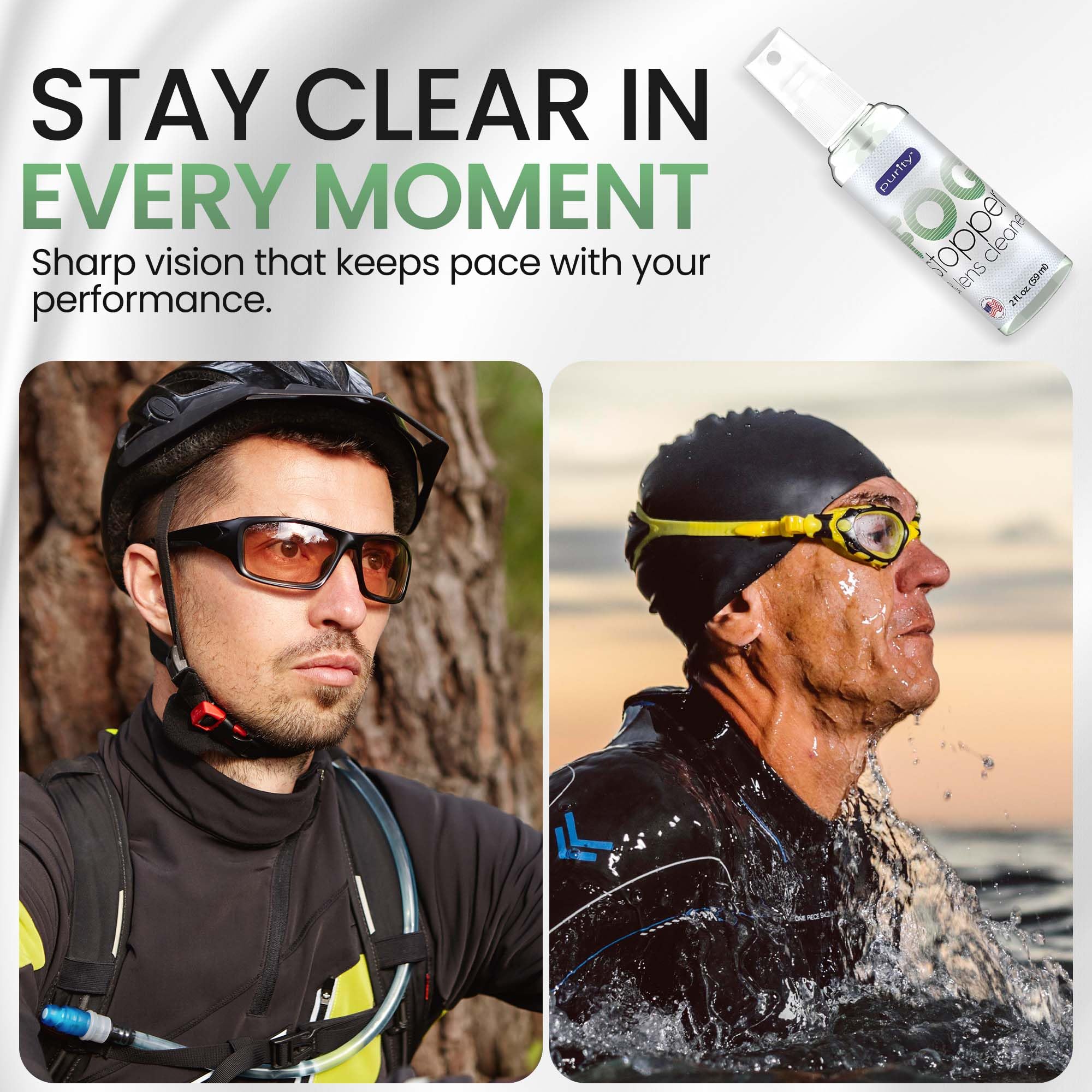 Purity Fog Stopper apto para deportes y actividades al aire libre
