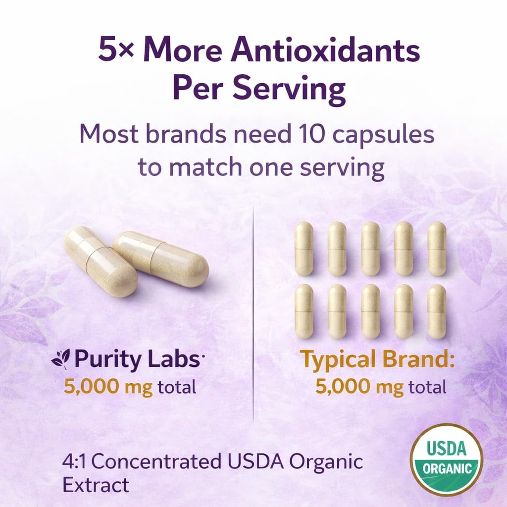 Purity Labs Trans-Resveratrol orgánico de knotweed japonés, fuente vegetal limpia