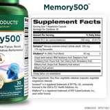 Purity Memory500 botella, fácil de tomar cada día para rendimiento mental.