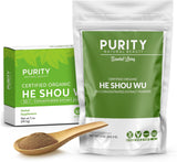 Purity Natural Beauty He Shou Wu polvo orgánico para cabello saludable