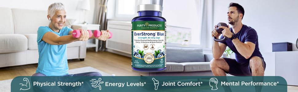Purity Products EverStrong Blue, rendimiento cerebral y claridad mental en tu día.