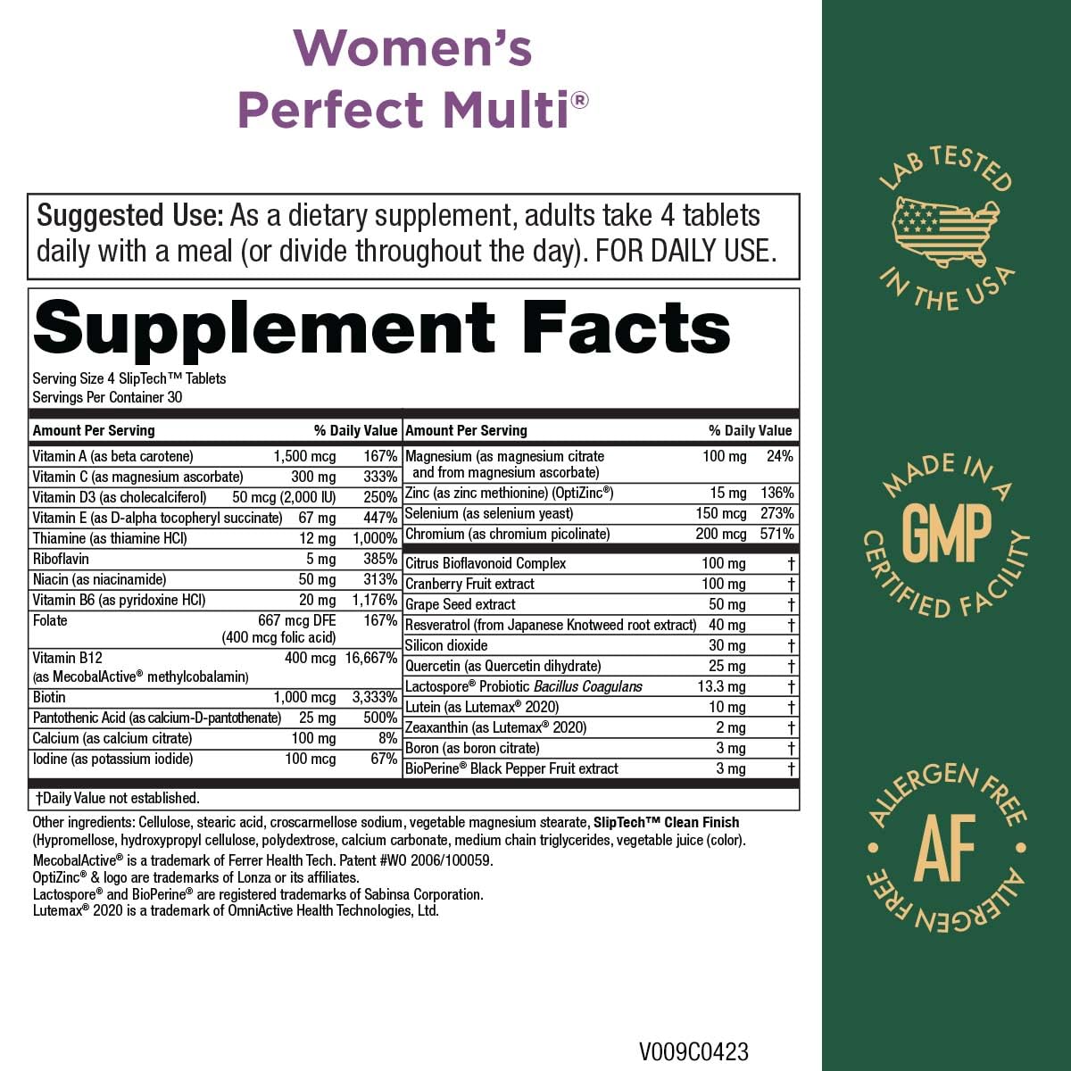 Purity Products Women’s Perfect Multi: dispensador para dosis rápida y cómoda diaria