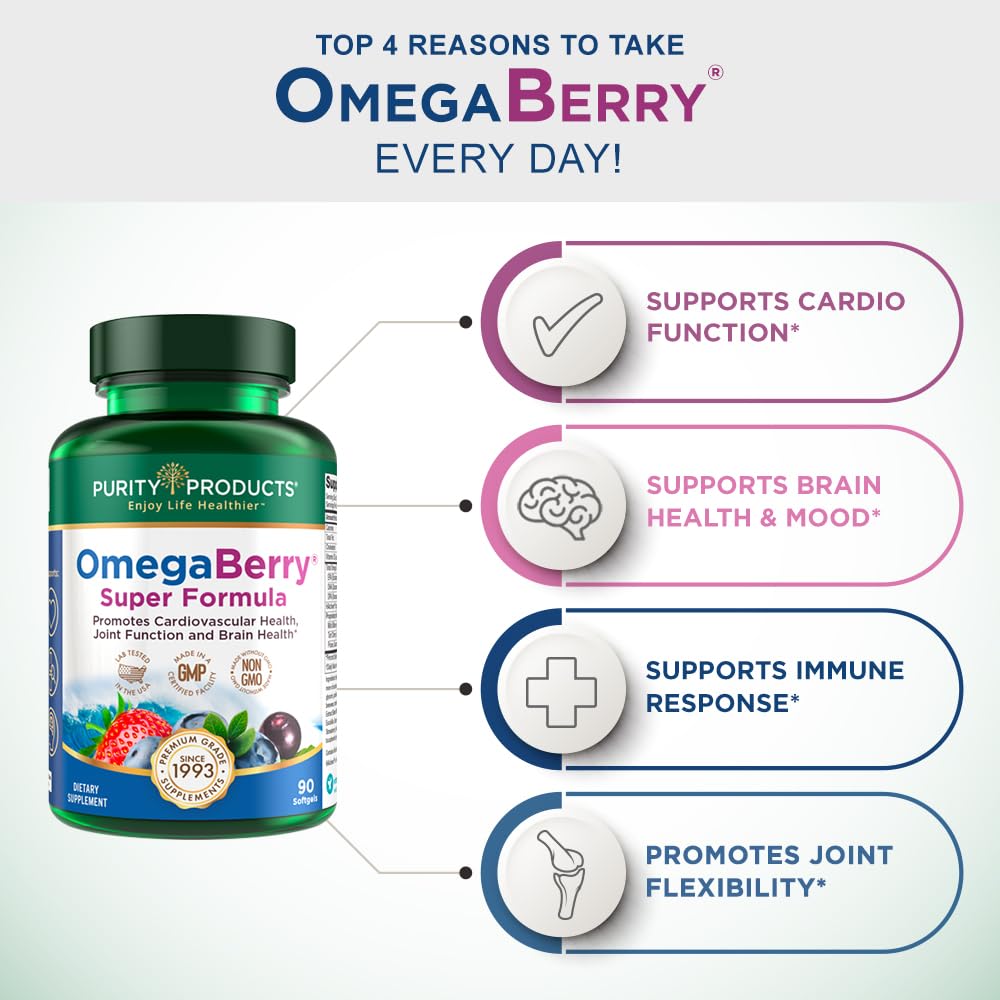 Purity Products OmegaBerry mezcla de bayas orgánicas para sabor intenso