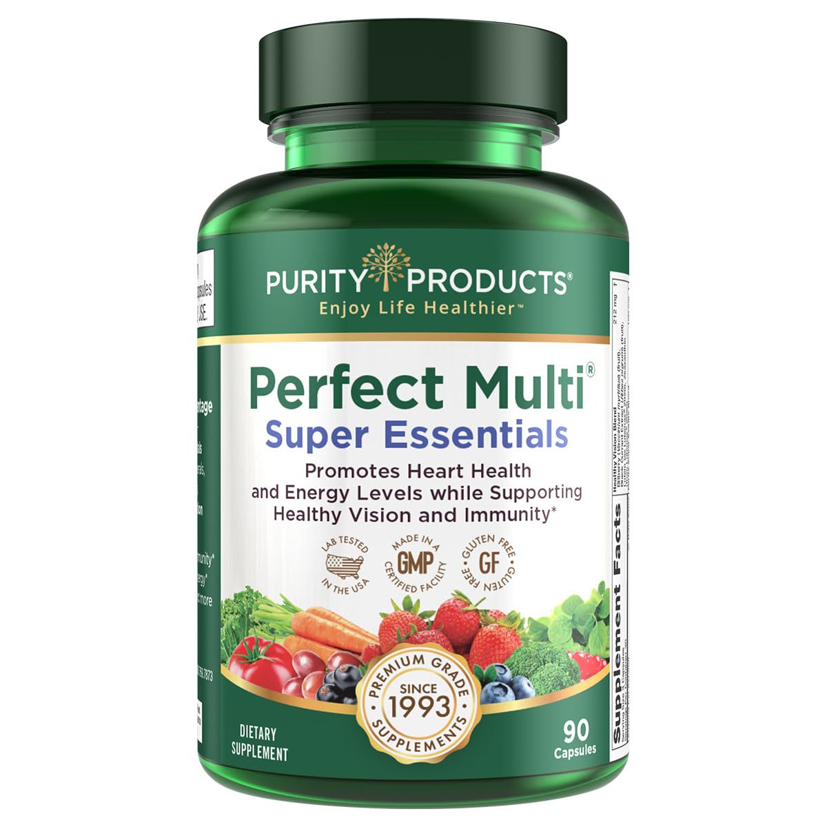 Purity Products Perfect Multi: cápsulas 90, soporte nutricional diario.