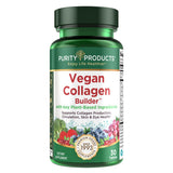 Purity Products Vegan Collagen Builder en botella de tabletas para uso diario.