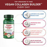 Purity Products Vegan Collagen Builder, etiqueta cGMP que garantiza calidad.
