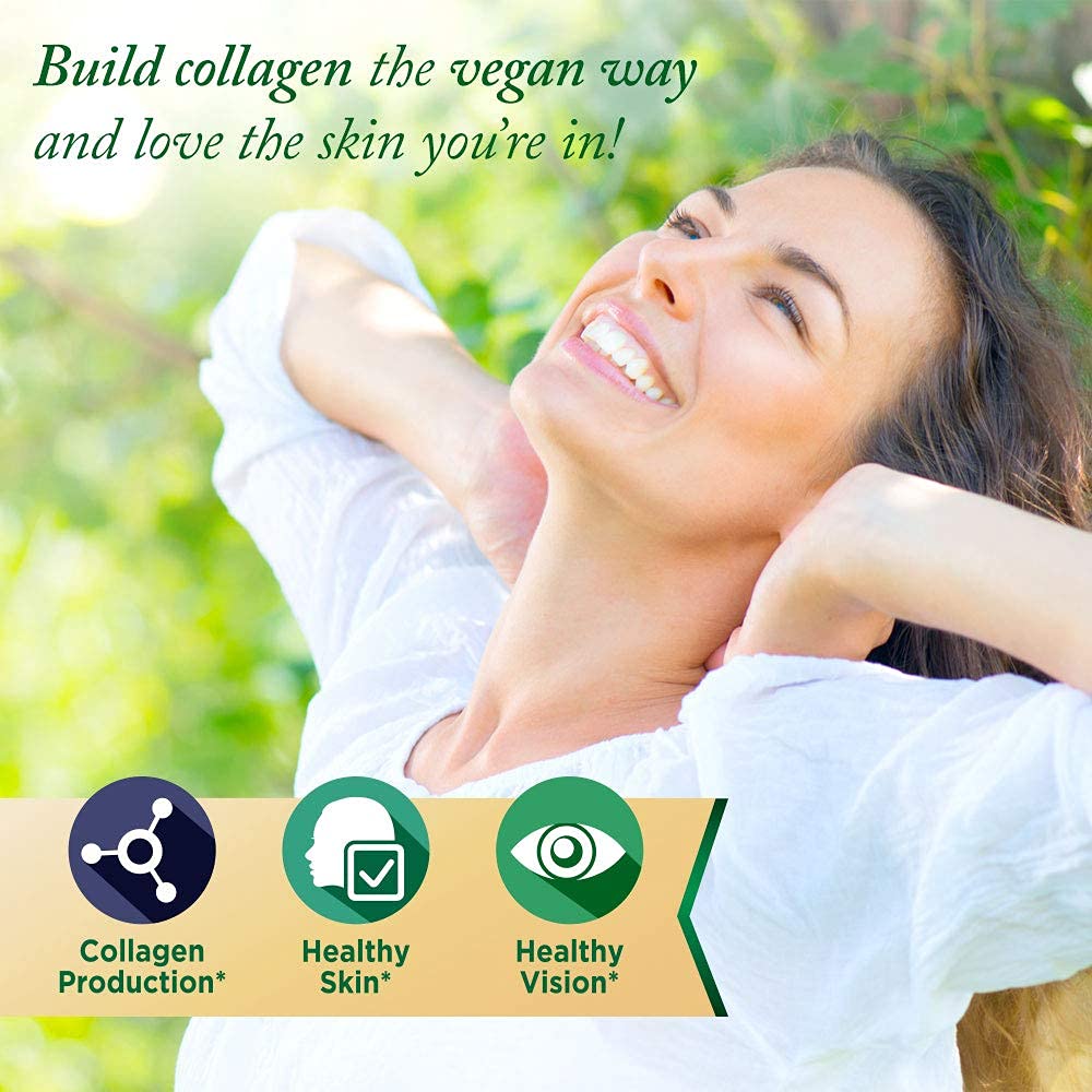 Purity Products Vegan Collagen Builder, aminoácidos glicina, lisina y prolina para soporte.