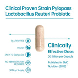 Purmeo composición Lactobacillus reuteri Pylopass, enfoque específico para soporte estomacal.