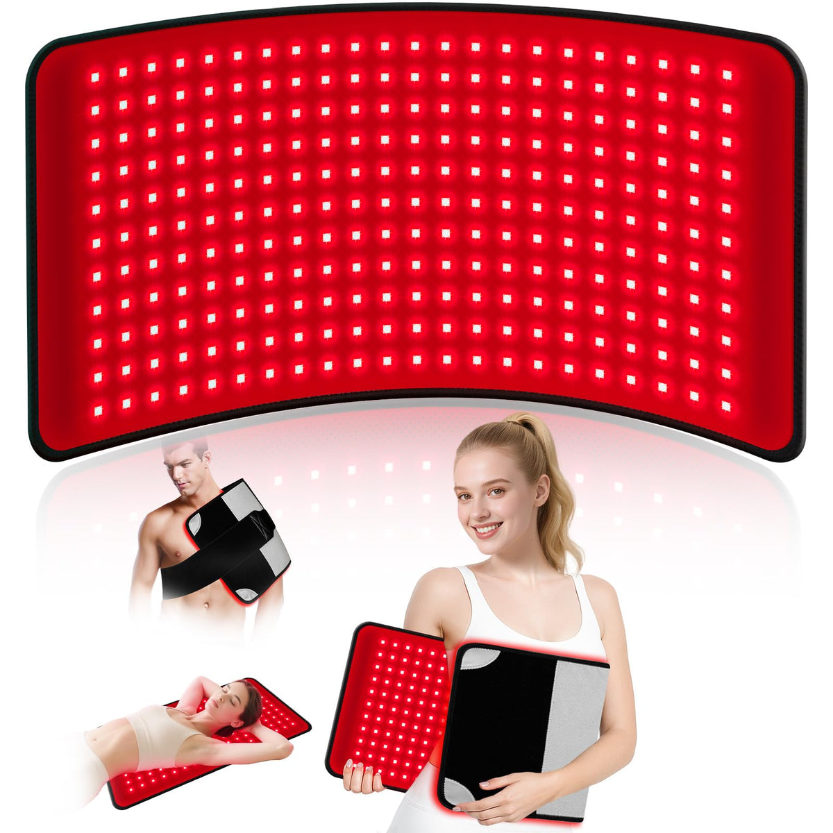Puroth tapete terapia luz roja en espalda para relajación y confort