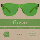 Gafas PURPLE CANYON, lentes verde, enfoque en cromoterapia para migrañas