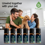 Pursonic romero, aceite para mascotas, notas refrescantes para ambiente seguro.