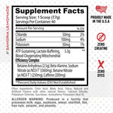 Purus Labs Condense - etiqueta, transparencia de ingredientes para mayor confianza.