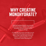 Bebida con creatina Purus Labs para apoyo en entrenamientos de alta intensidad.