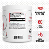 Purus Labs Creatine monohidrato con cuchara medidora para dosis precisas durante el entrenamiento.