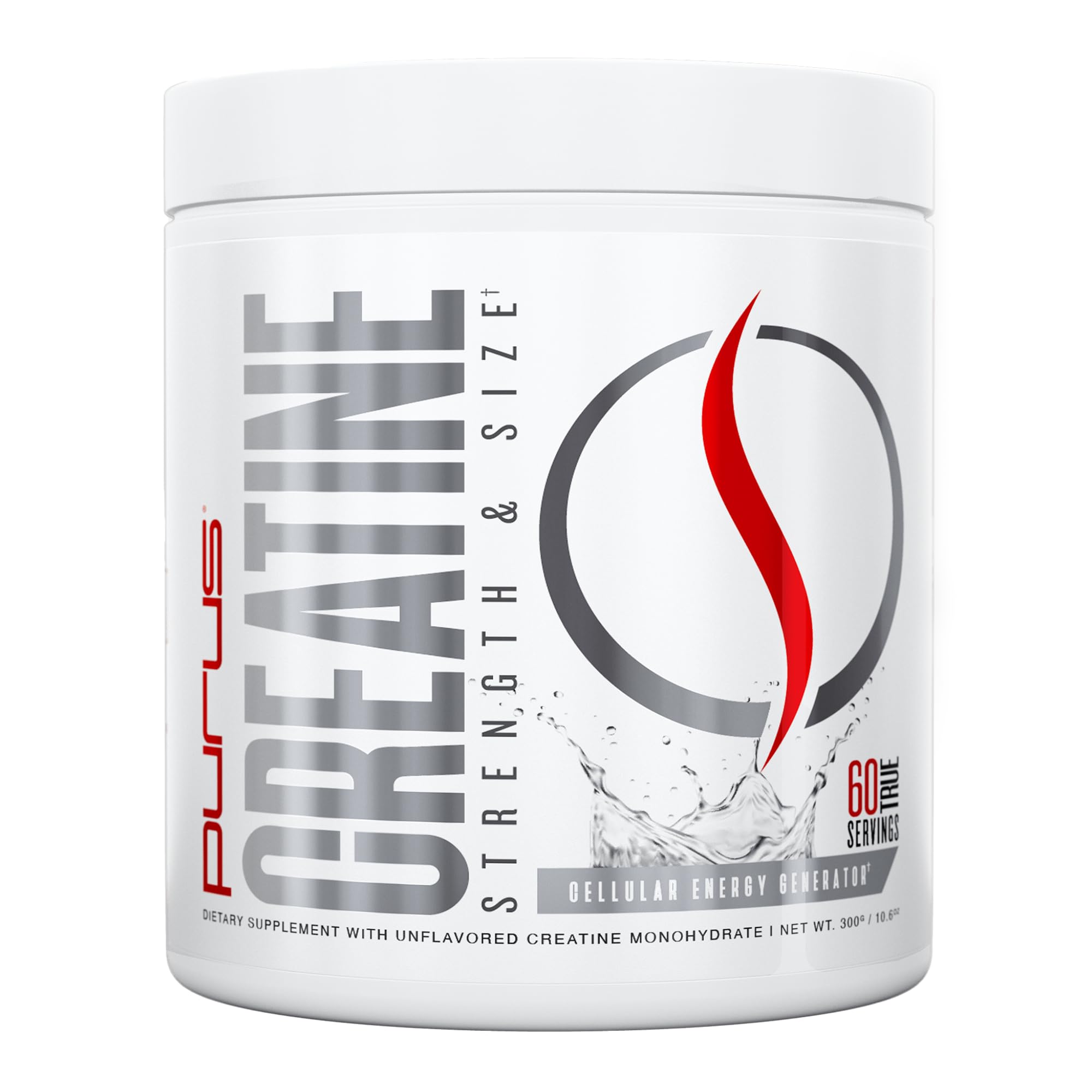 Purus Labs Foundation Creatine en empaque, fácil de almacenar y verificar la calidad.