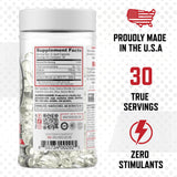Purus Labs NOXygen: etiqueta clara con ingredientes clave