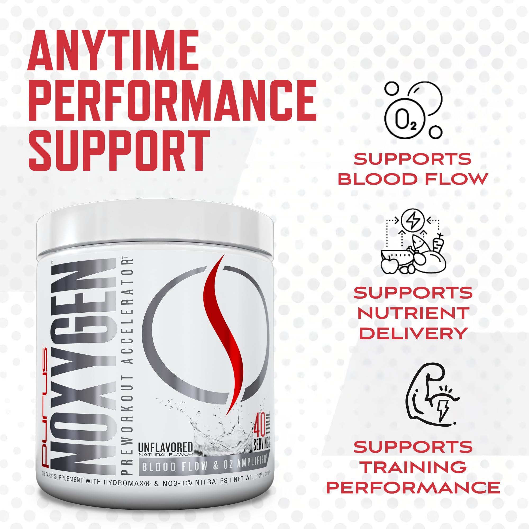 Purus Labs NOXygen Powder envase frontal con logo claro
