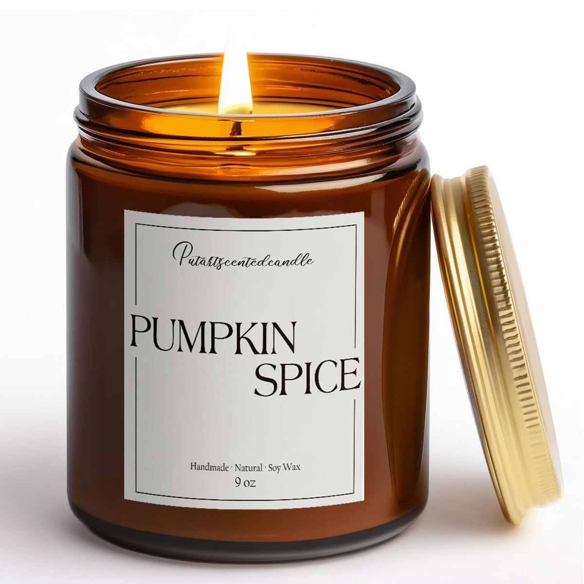 Vela Putart calabaza especias emite aroma cálido para el hogar