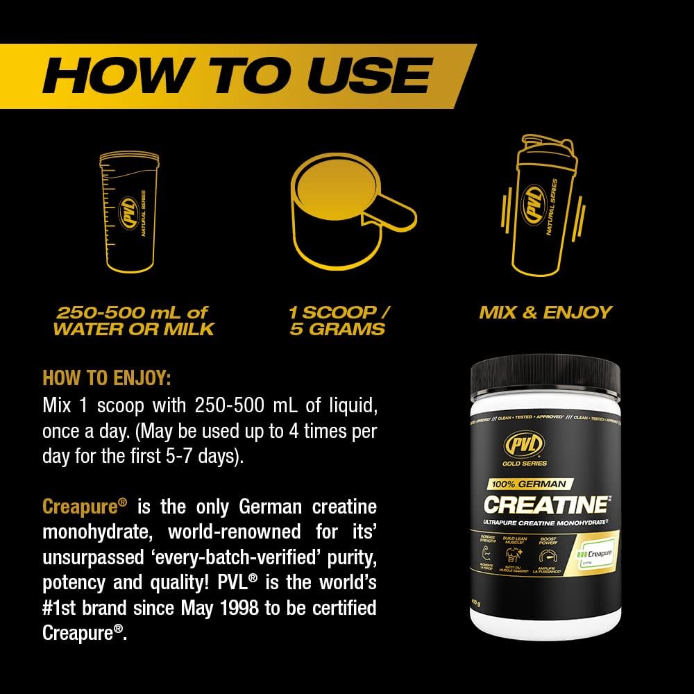 PVL Creapure creatina monohidrato uso preentrenamiento para energía