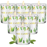 PVUELE velas de salvia en empaque elegante para regalo y decoración del hogar.