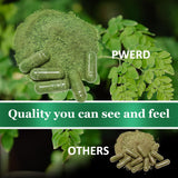 PWERD Moringa: cápsulas en estilo de vida activo y balance diario.