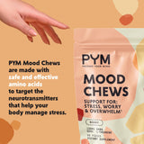 Ambiente tranquilo con PYM Berry Mood Chews para bienestar diario.