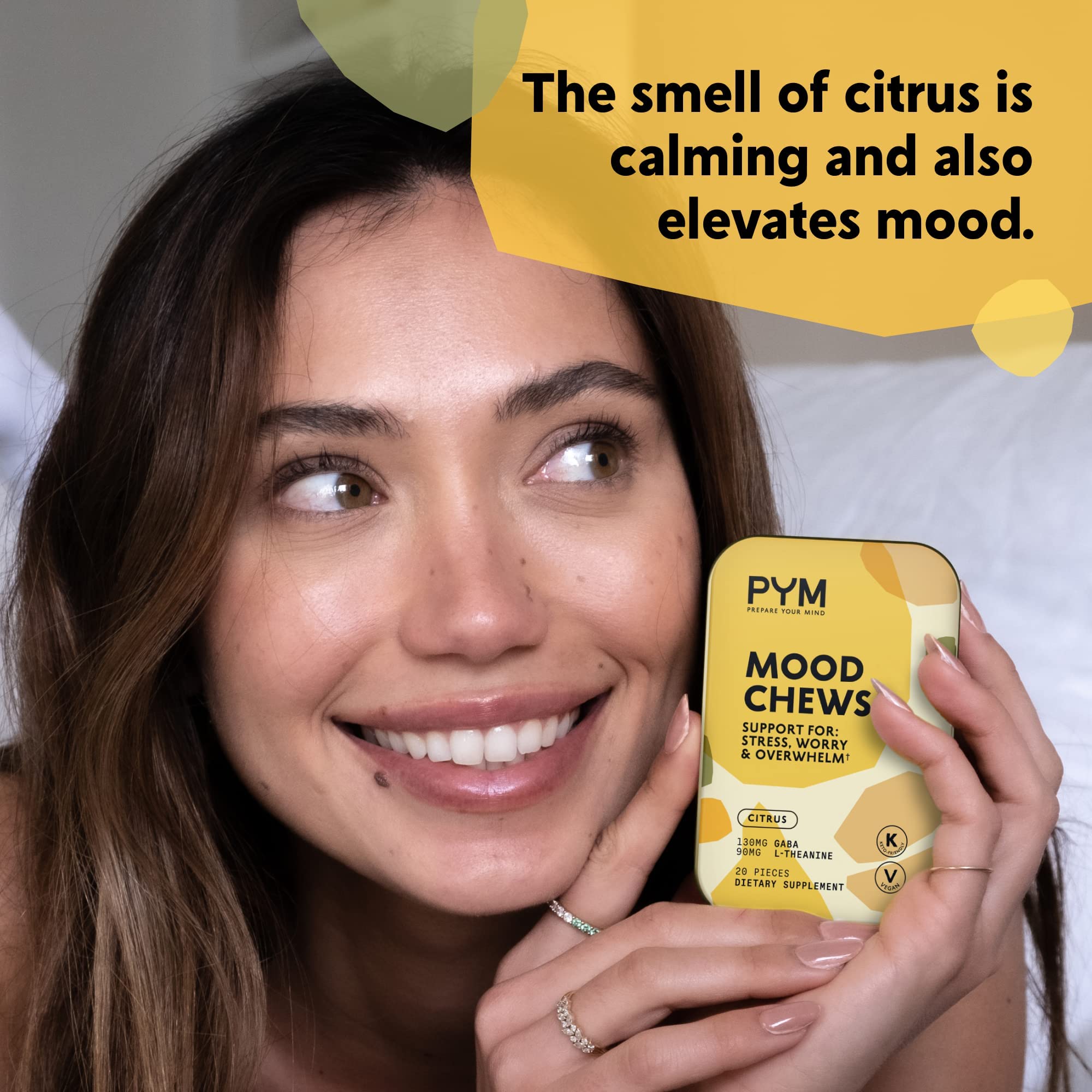 PYM Health Citrus Mood Chews dosis recomendada para uso durante el dia