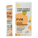 PYM Mood Magnesio, paquetes de dosis portátiles para viajar y apoyar el manejo del estrés.
