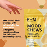 Uso diario de las gomitas PYM Health Citrus para sensación de calma.