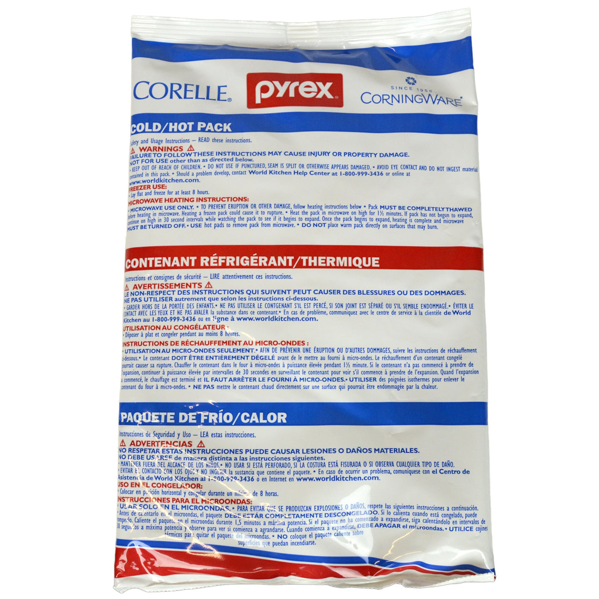 Pyrex Portables grande con compresa caliente/fría para mantener alimentos a temperatura adecuada.