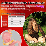 Botella de gomitas Q'ankyaq de hierro para apoyo a la energía diaria.