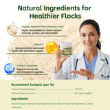 Qanoreth polvo para gallinas, soporte general de salud y bienestar