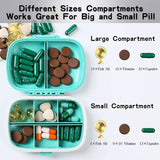 Qeedy-caja de pastillas con 8 compartimentos separados para dosis diarias.