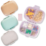 Qeedy caja de pildoras 8 compartimentos externa facilita organizar pastillas durante viajes.