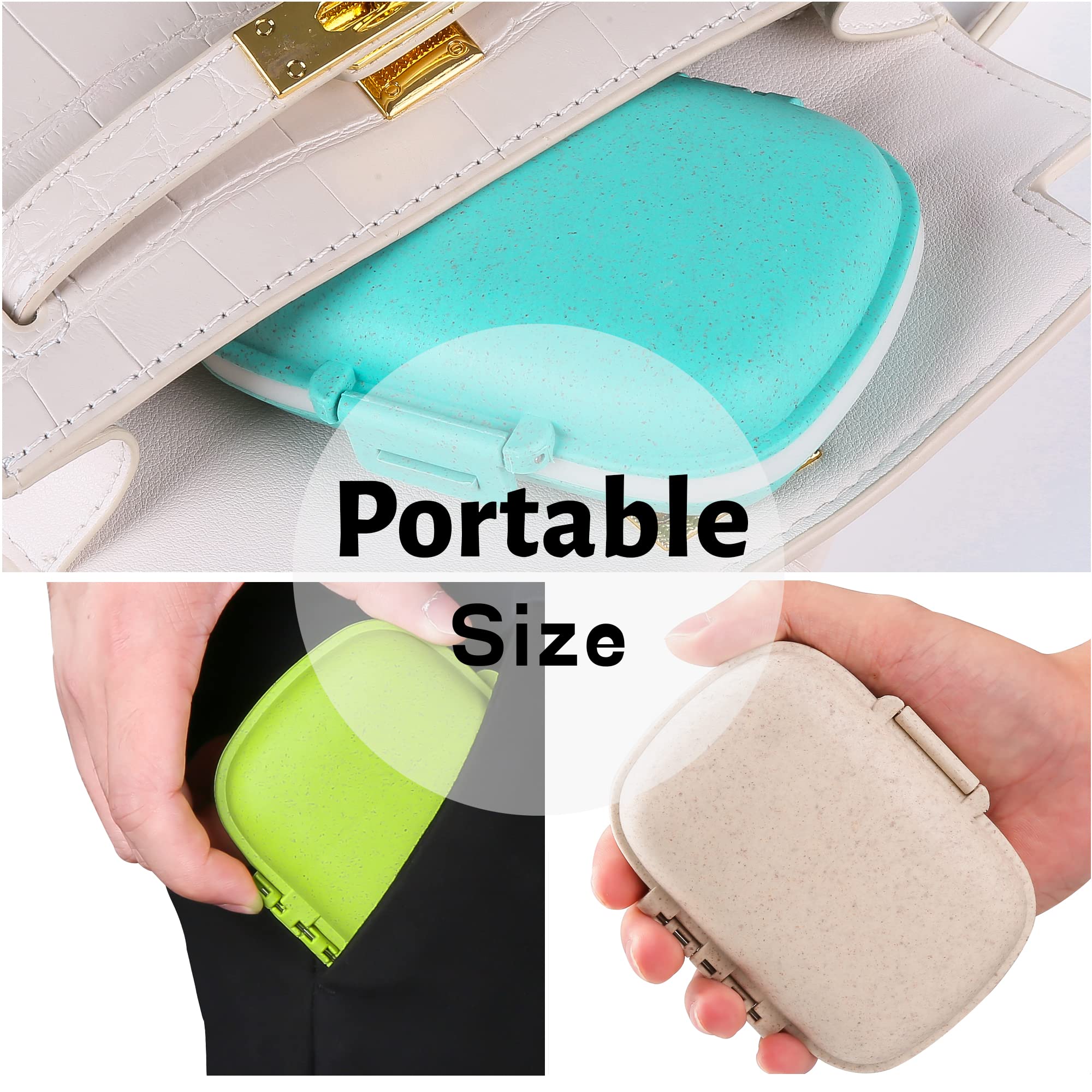 Qeedy medidas compactas de 10,9 x 8,9 x 3,0 cm caben en bolso.