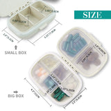 Organizador Qeedy de 3 compartimentos, ideal para dosis diarias.