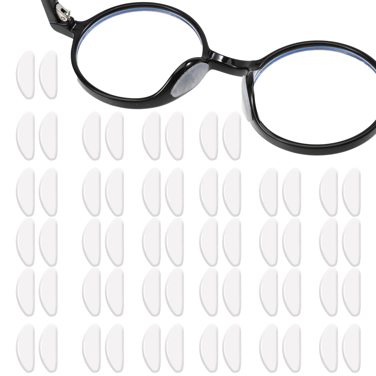 QfwdfcTrenz almohadillas nasales transparentes para gafas, confort diario