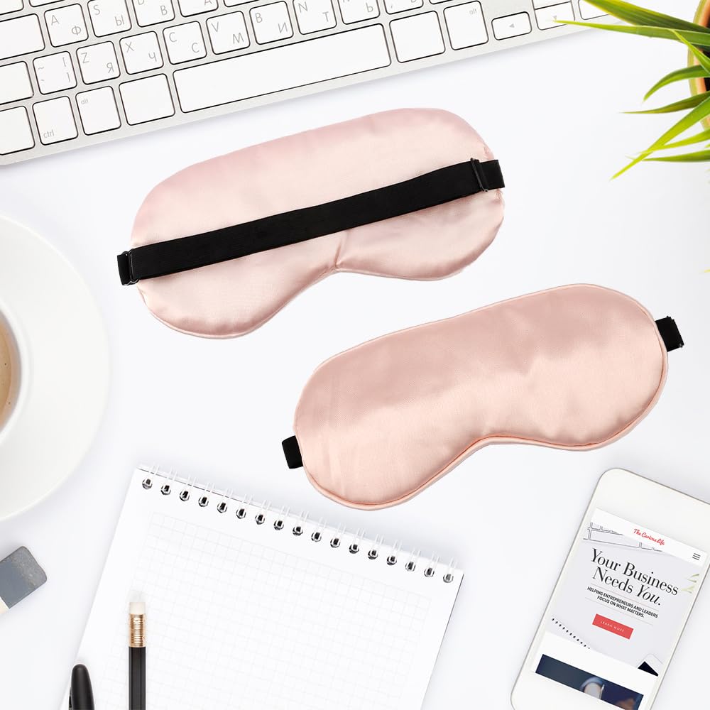 Antifaz rosa QIHOMPIB para regalo, suave y relajante para dormir