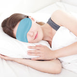 QIHOMPIB mascarilla seda azul, doble cara suave para piel sensible.