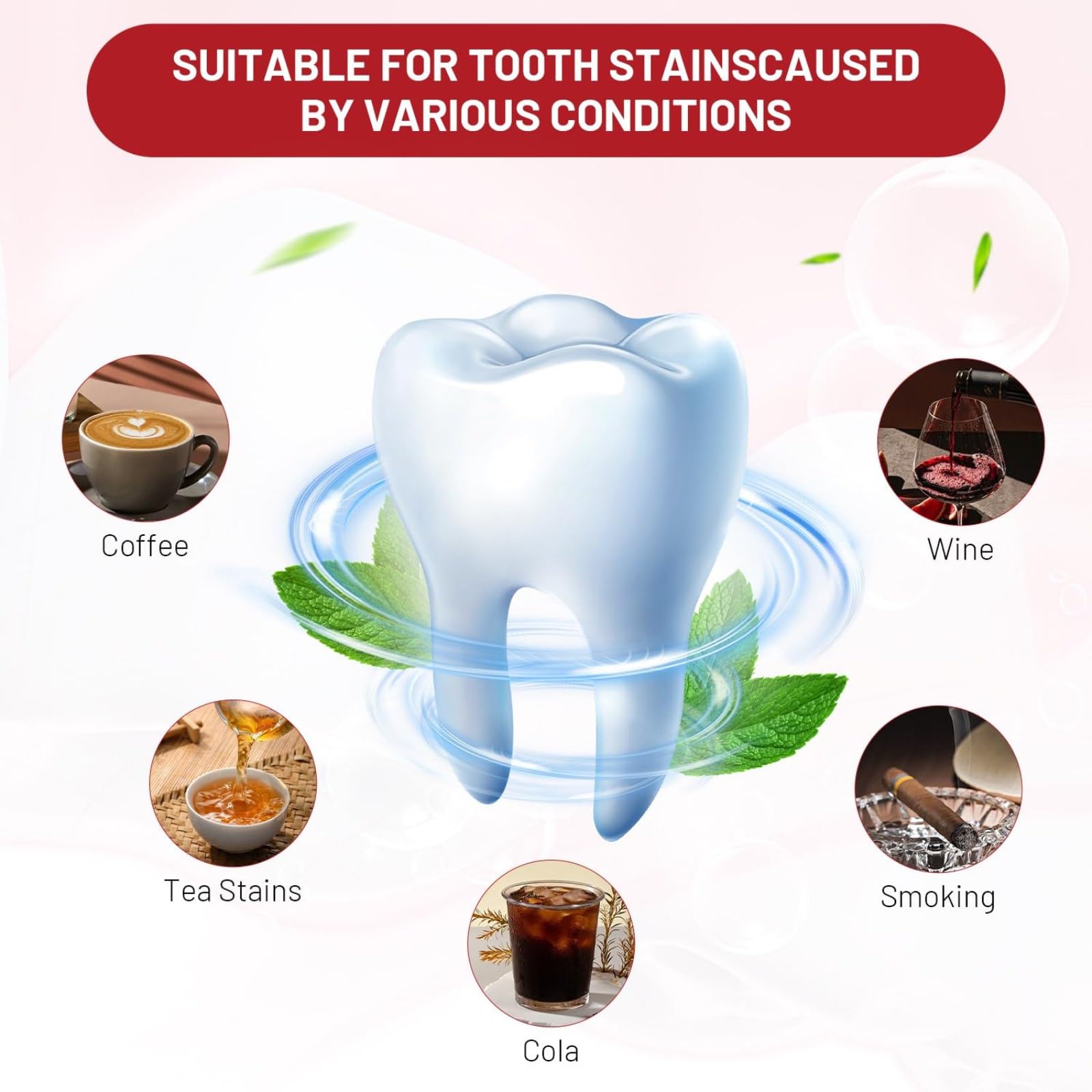 Limpieza profunda con SP-10 para dientes y encías con aliento fresco.