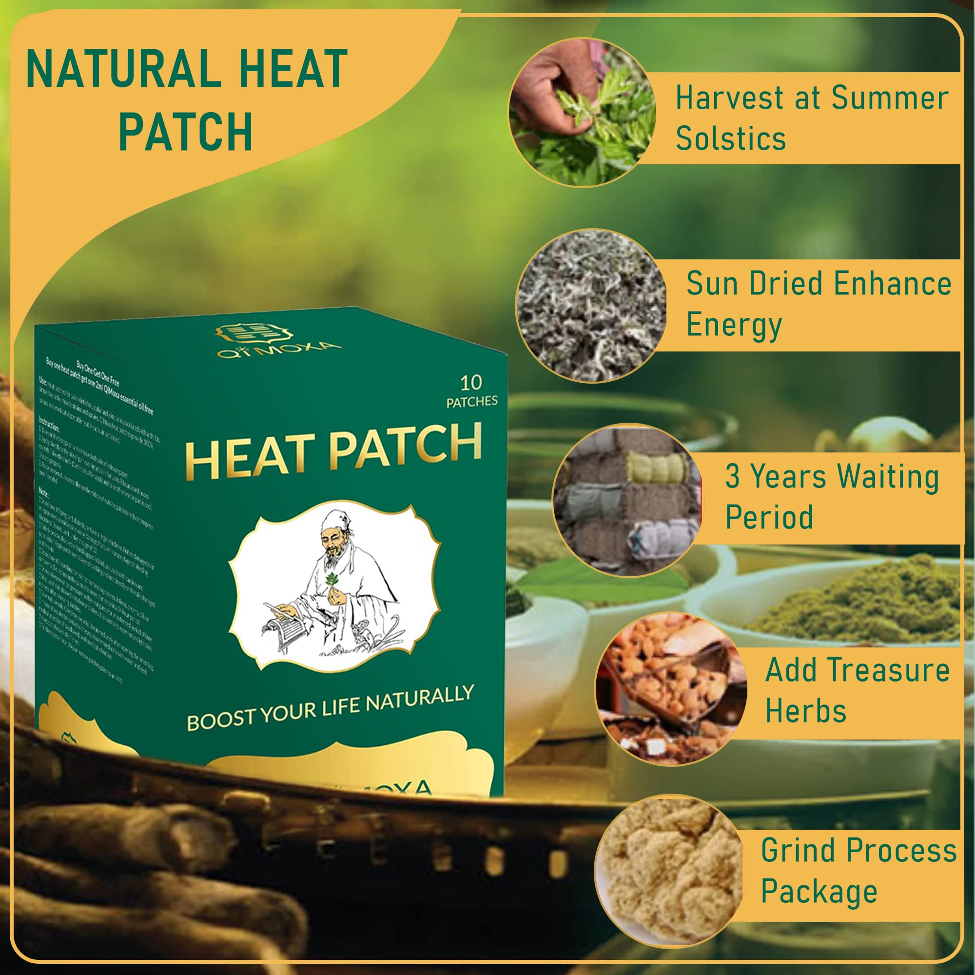 QiMoxa parche de calor para codo, solución práctica para rigidez ocasional.