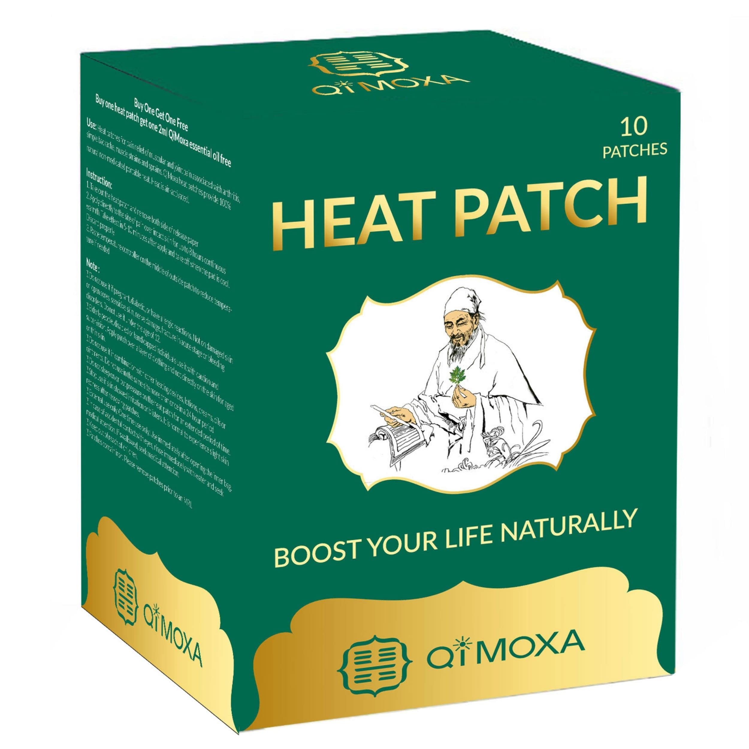 QiMoxa parche de calor para cuello, alivio localizado y uso diario cómodo.