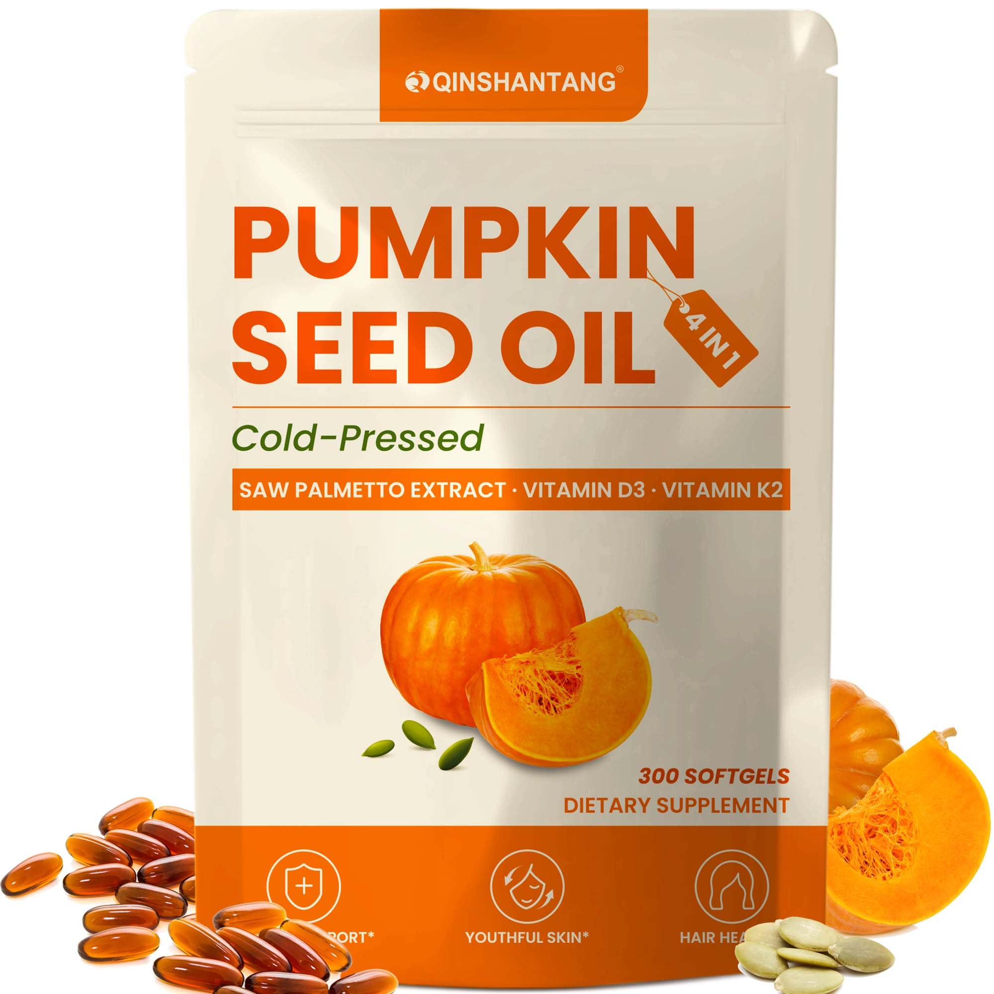 QIN SHAN TANG Aceite de calabaza en bote para equilibrio diario