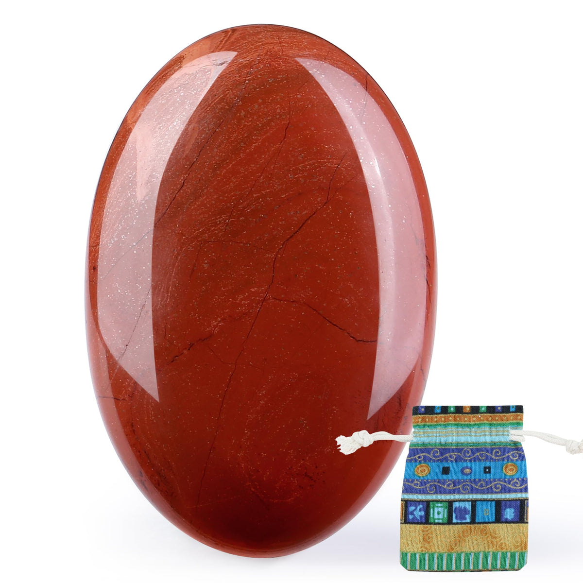 QINJIEJIE jaspe rojo, piedra palma, equilibrio y concentración