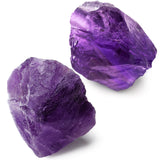 QINJIEJIE amatista piedra cristal natural de dos piezas para decoración y calma ambiental