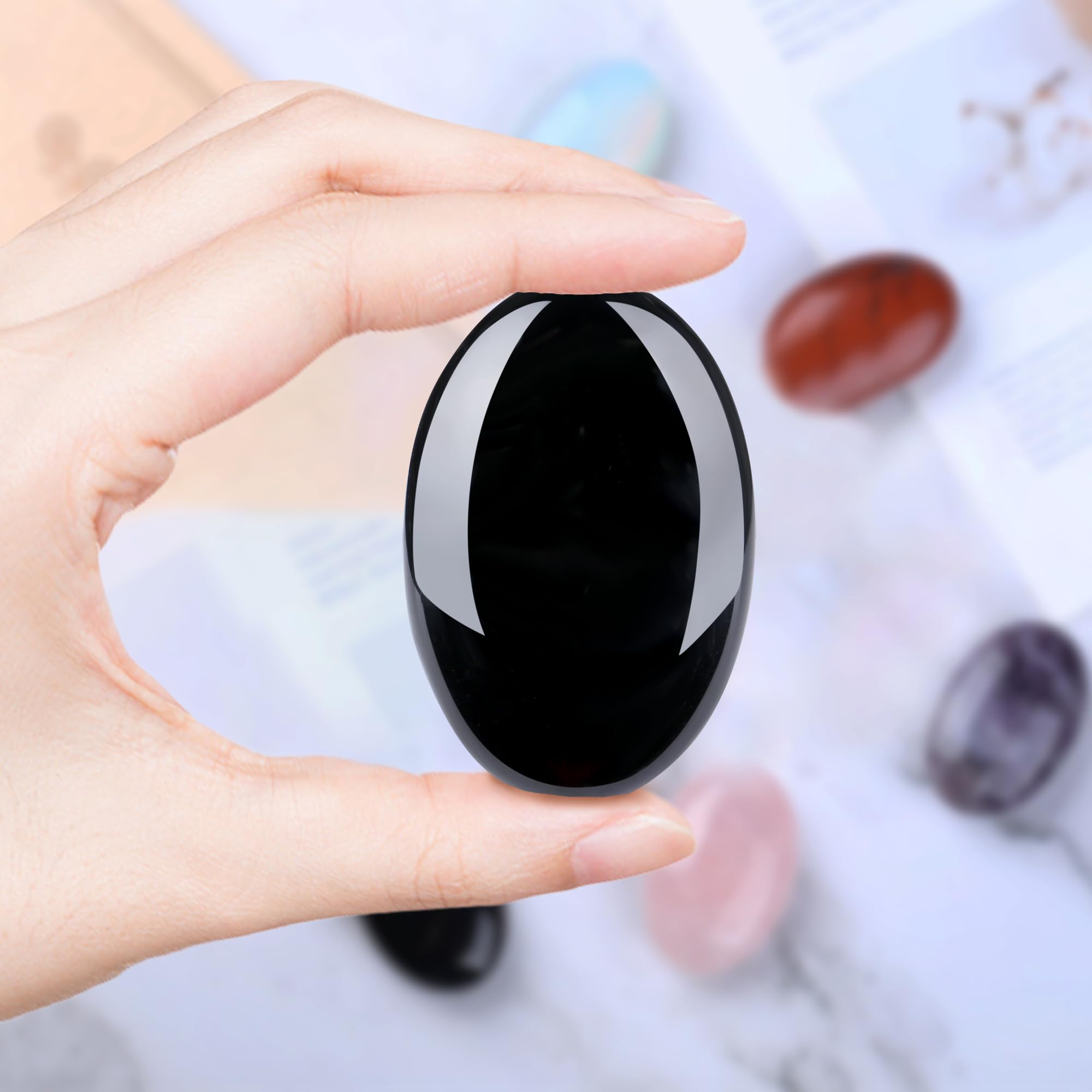 QINJIEJIE piedra palmar: perfecta como detalle decorativo en mesa o estante.