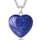 QINJIEJIE collar corazón lapislazuli para uso diario y equilibrio emocional