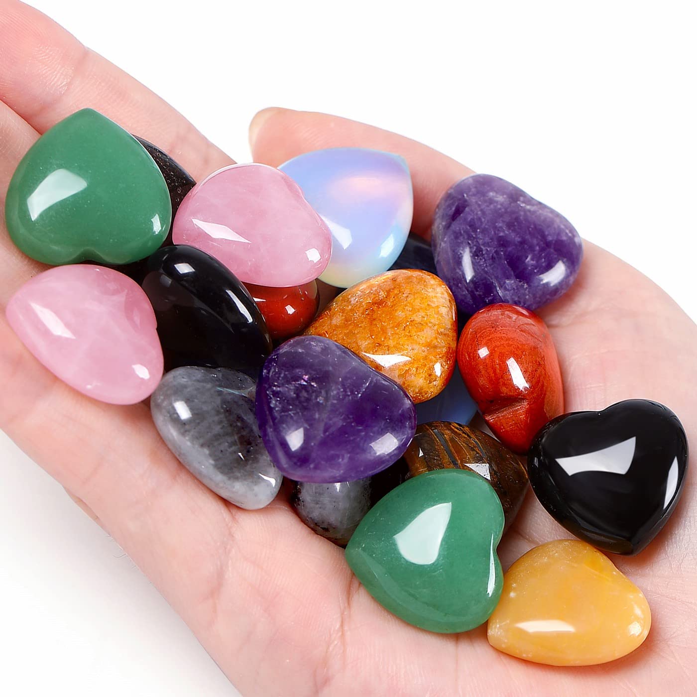 QINJIEJIE amatista en forma de corazón, ideal para relajación y enfoque